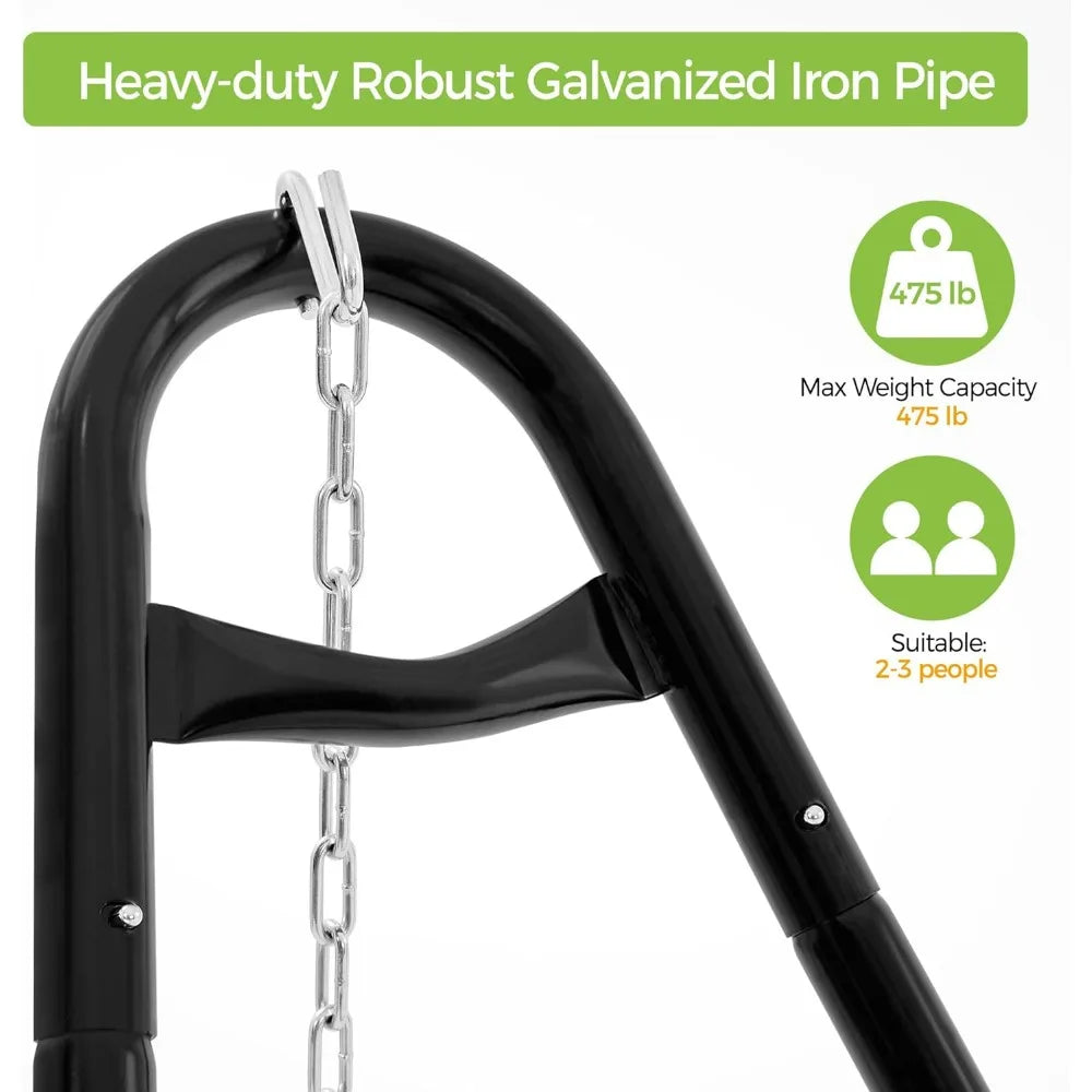 Universal Hammock Stand, Heavy-Duty, Double-Pipe Steel Hammock Stand for 9-14.5 Ft Hammocks, 475 Lb Capacity