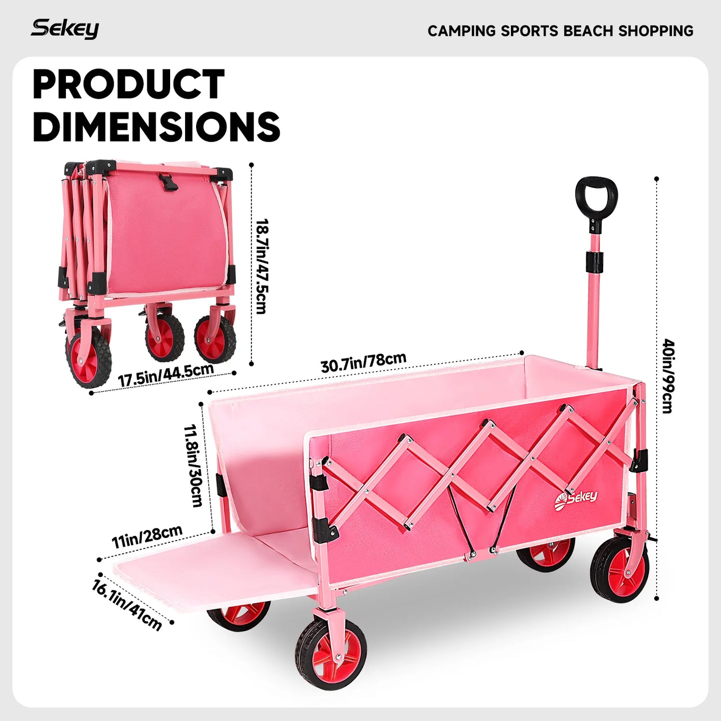 Collapsible Wagon with 52" Extender