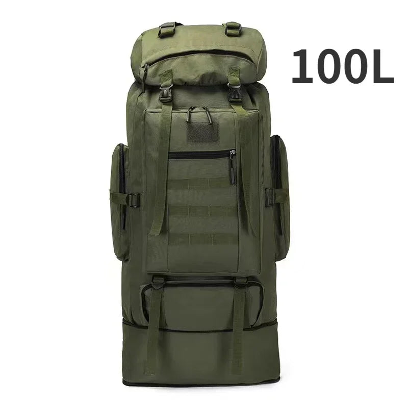 80L/100L Large Mountaineering Tactical Backpack, Hiking, Camping, Travel