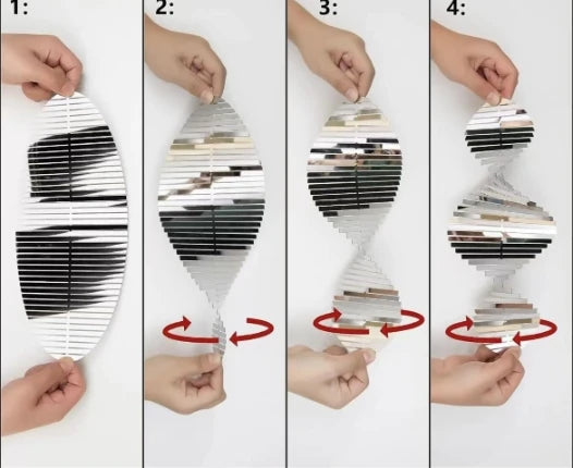Metal Spiral Wind Chime Tornado Rotation 3D