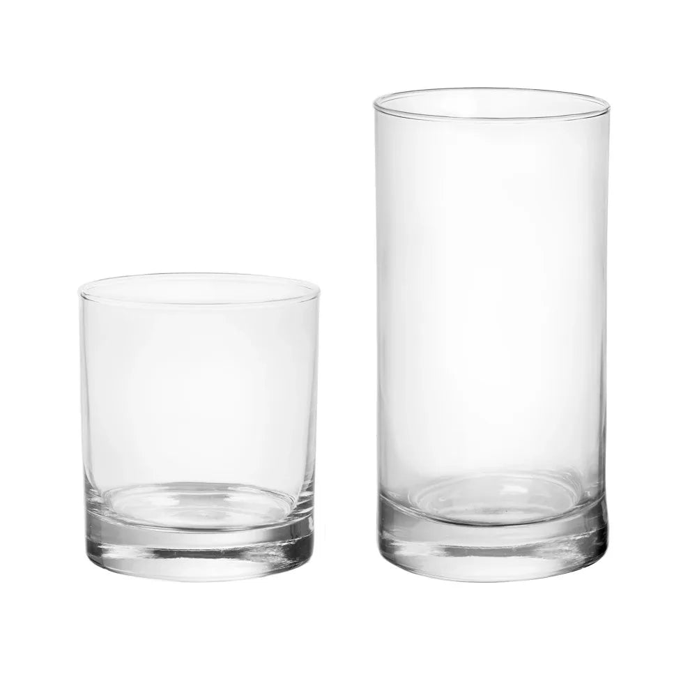 Cold Drinkware Set, Clear, 12-Piece