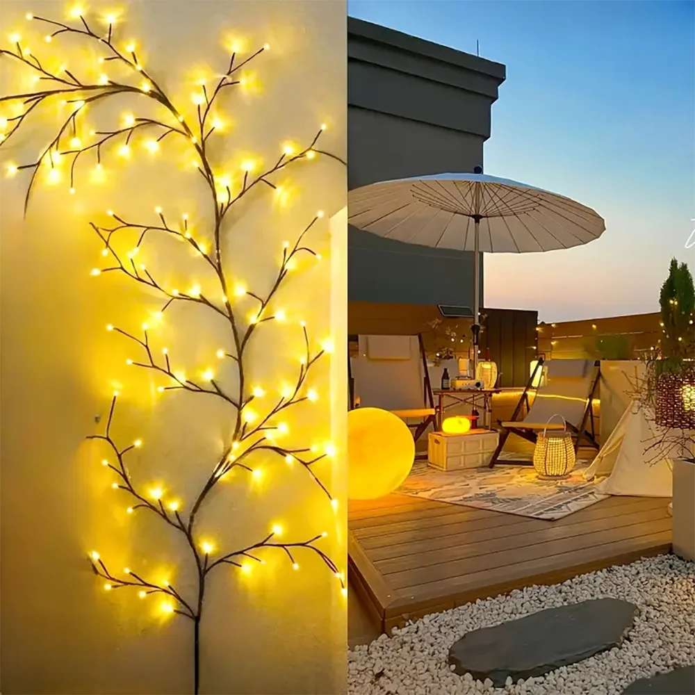 Light String Solar Tree and Vine Lamp, 96 LED, Waterproof