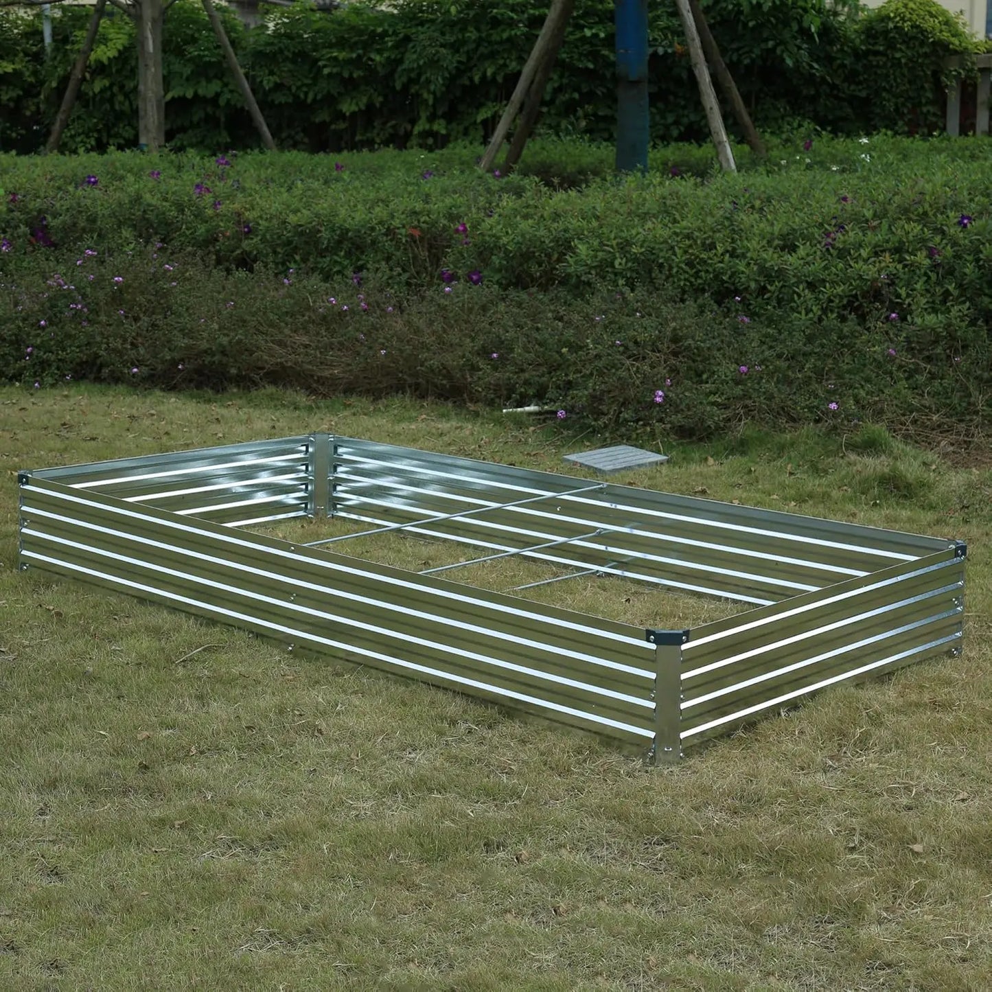 8x4x1ft (2 Pack) Galvanized Raised Garden Planter Box