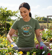 Load image into Gallery viewer, Life is Better in the Garden Gardening T-Shirt