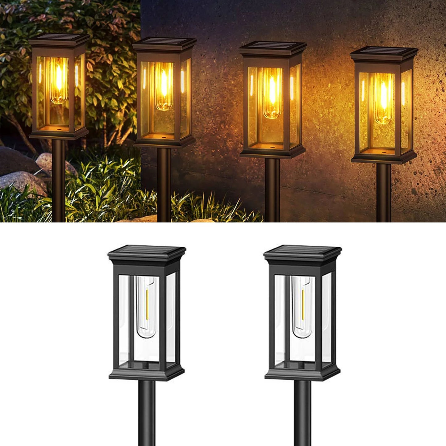 2 Pack and 6 Pack Solar Lights