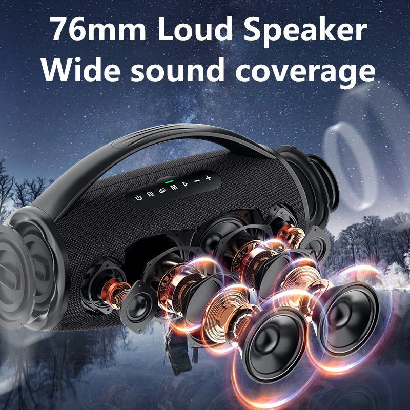 80W Wireless Speaker, Outdoor Portable Subwoofer Speaker, Hifi Sound quality, Dual Pairing, Fast Charging,16000mAh.