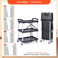 Load image into Gallery viewer, 3 Tier Folding, Rolling Utility Cart