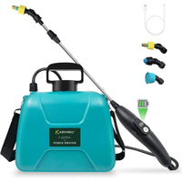 Load image into Gallery viewer, 2 Gallon Electric Garden Sprayer, Battery Powered Sprayer with 3 Mist Nozzles and Retractable Wand, USB rechargeable handle