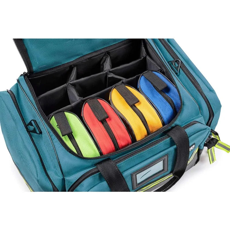 Fully-Stocked First Responder Professional Trauma Kit, HSA and FSA Approved, Reflective Bag