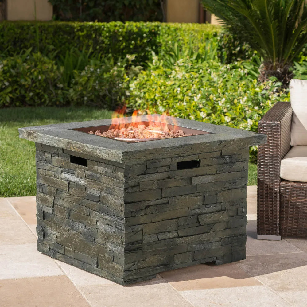 35" SQUARE MGO FIRE PIT - 40000 BTU