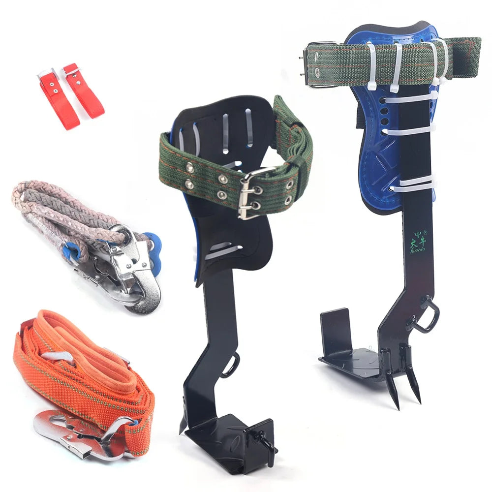 Tree Climbing Spike Set with Safety Belt, Load 100kg for Climbing, Logging, Picking, Hunting and More