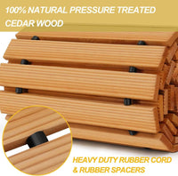 Load image into Gallery viewer, 12FT Roll Out Wooden Garden Pathway, Weather-Resistant, 17" W