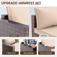 Load image into Gallery viewer, 5 Piece Patio Furniture Set with Storage Table and Waterproof covers