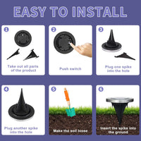 Load image into Gallery viewer, 4 or 8pc Solar Lights, 8 LED Solar Landscape Lighting for Garden, Yard, Pathway (Cool/Warm White)