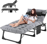 Load image into Gallery viewer, Heavy Duty Portable Padded Lounge Chair, 5 Positions