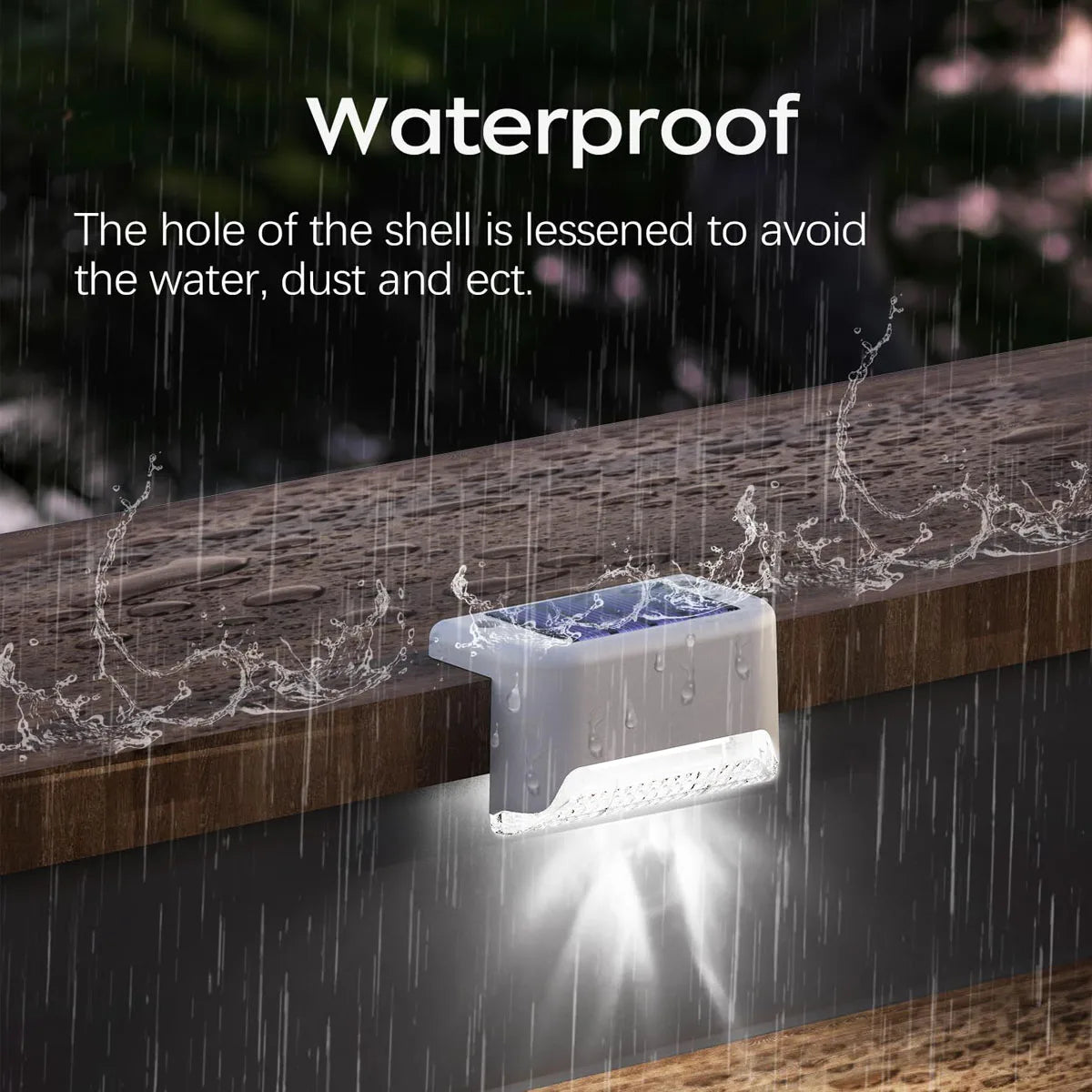 4 or 12 Pack Solar Powered LED Deck and Step Lights, Outdoor Waterproof