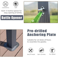 Load image into Gallery viewer, 8 × 5 ft Hardtop Gazebo with Galvanized Steel Double Roof