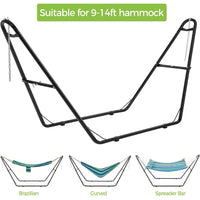 Load image into Gallery viewer, Universal Hammock Stand, Heavy-Duty, Double-Pipe Steel Hammock Stand for 9-14.5 Ft Hammocks, 475 Lb Capacity
