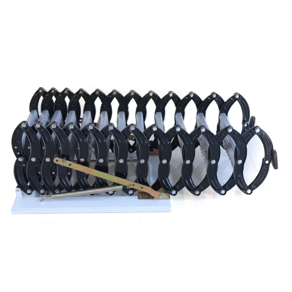 12-Step Foldable Wall Ladder – 10.17ft Max Height, Aluminum Alloy, Space-Saving, Easy to Install, High Load Capacity (881.85lbs)