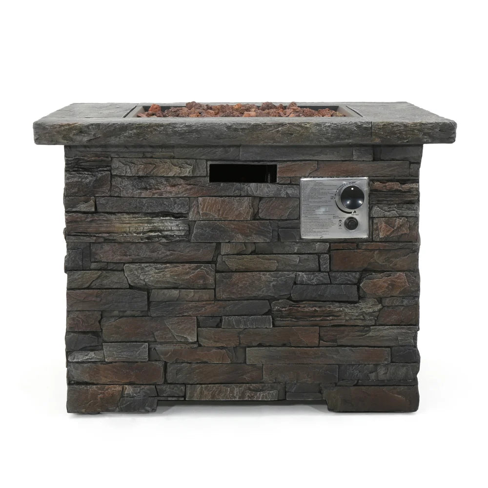 35" SQUARE MGO FIRE PIT - 40000 BTU