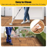 Load image into Gallery viewer, Hardwood Interlocking Patio Deck Tiles, 12''x12'' 36 Pcs