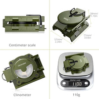 Load image into Gallery viewer, Professional Military Compass, 3000 Gauss, Waterproof with Carry Bag for Navigation, Hiking, Camping, Hunting.