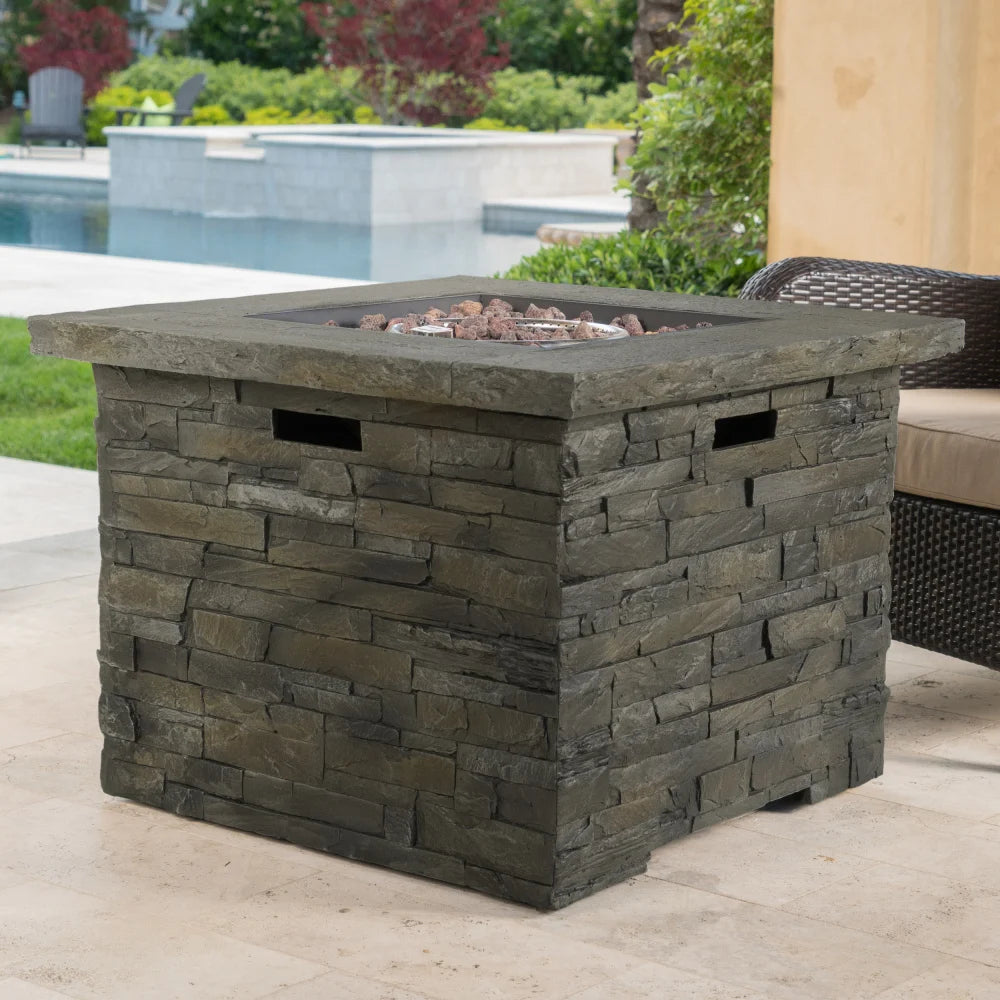 35" SQUARE MGO FIRE PIT - 40000 BTU