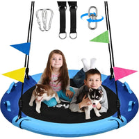 Load image into Gallery viewer, 43 Inch Saucer Tree Swing, 360 Degree Swivel and Adjustable Hanging Strap