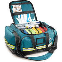 Load image into Gallery viewer, Fully-Stocked First Responder Professional Trauma Kit, HSA and FSA Approved, Reflective Bag