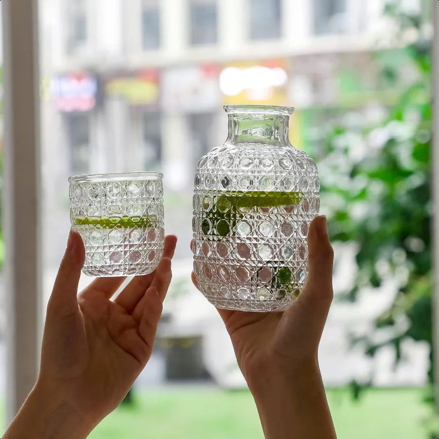 Bedside Carafe and Tumbler set; Pitcher 15.5 oz. and Cup 5.5 oz.