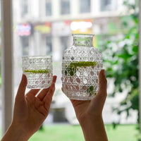 Load image into Gallery viewer, Bedside Carafe and Tumbler set; Pitcher 15.5 oz. and Cup 5.5 oz.