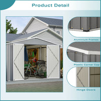 Load image into Gallery viewer, 10 X 12 FT Large Metal Utility Shed with Floor Frame