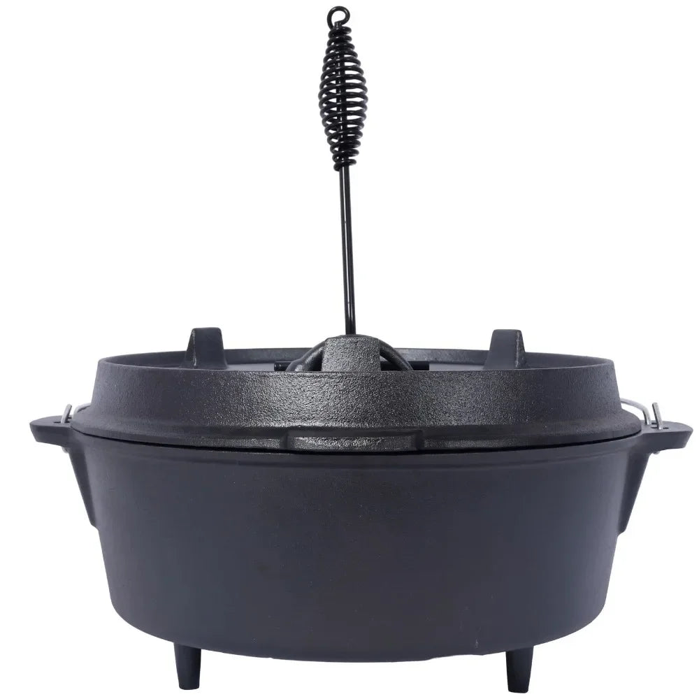 Pre-Seasoned Cast Iron Dutch Oven With Skillet Lid
