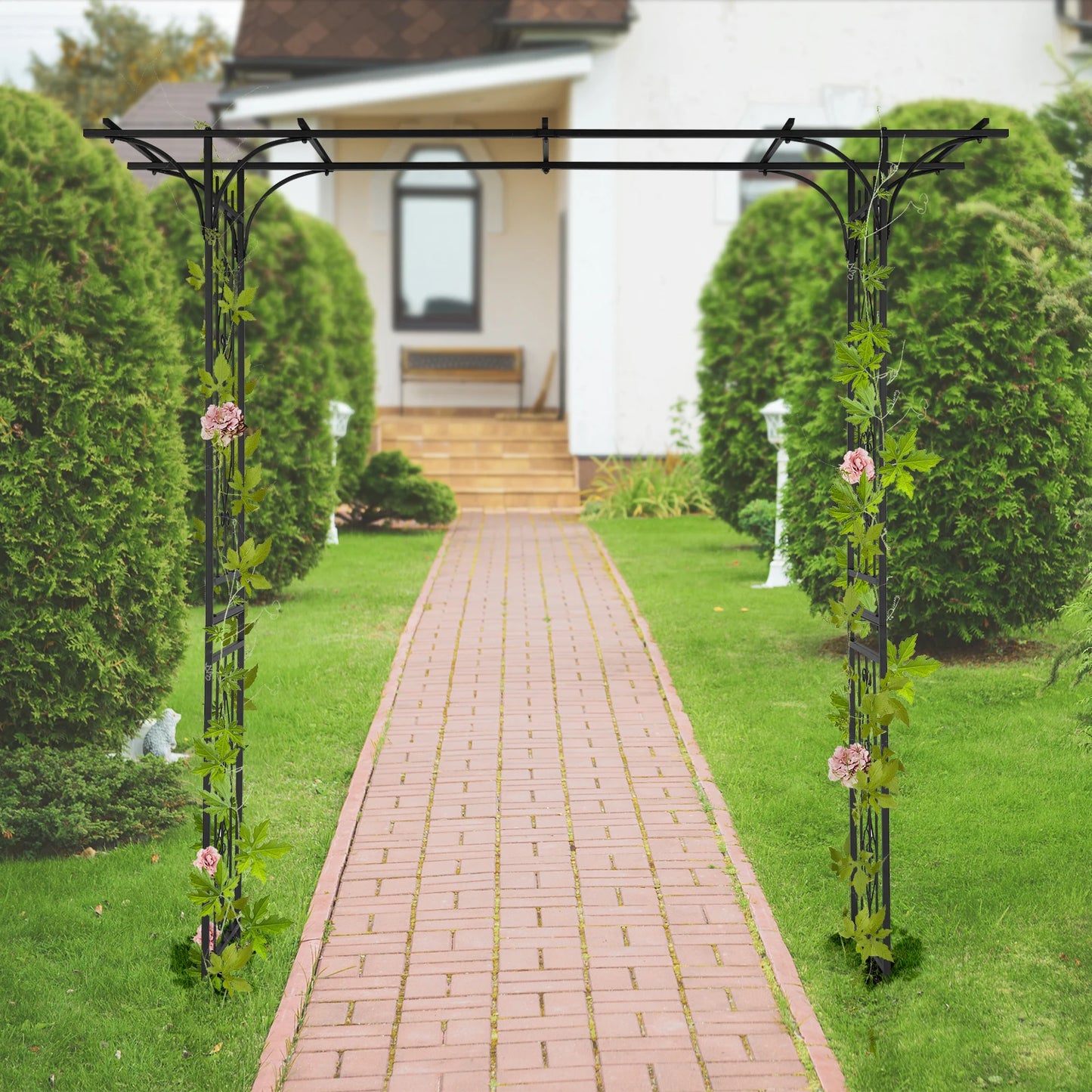 Black iron wrought iron Arch