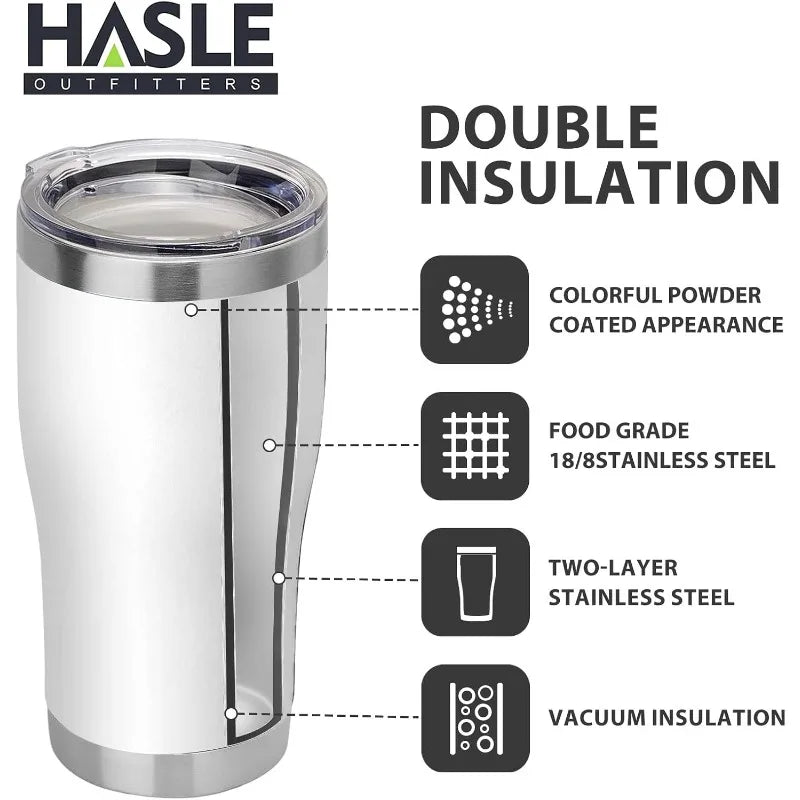 20 oz Tumbler Bulk, Stainless Steel Tumblers with Lid, Vacuum Insulated, Double Wall Powder Coated