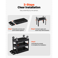 Load image into Gallery viewer, Utility Service Cart Dolly with 360° Swivel Wheels, Ergonomic Storage Handle for Warehouse/Garage/Cleaning