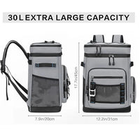 Load image into Gallery viewer, 30L Waterproof Insulated Backpack, Keep Food Hot or Cold Lunch Rucksack Thermal Bag