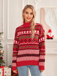 Load image into Gallery viewer, Women Christmas Sweater with Round Neck, Loose Fit