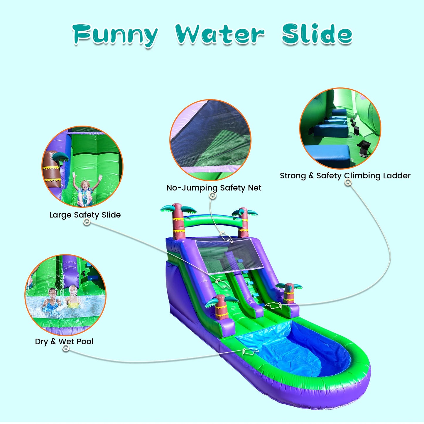 Children's Playground Inflatable Water Slide & Bounce House