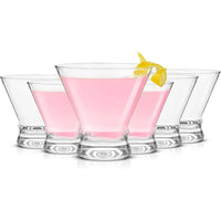 Load image into Gallery viewer, Stemless Martini Glasses, Set of 4, 8.5 oz Glasses for Cocktail and Margarita, Bar Glass Cups, Glass Dessert Cups