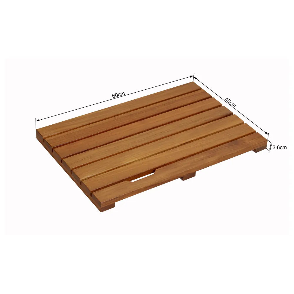 Solid Teak Wood Bathroom Shower Mat