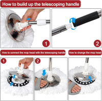 Load image into Gallery viewer, 360° Spin Mop Bucket Set with Wring System