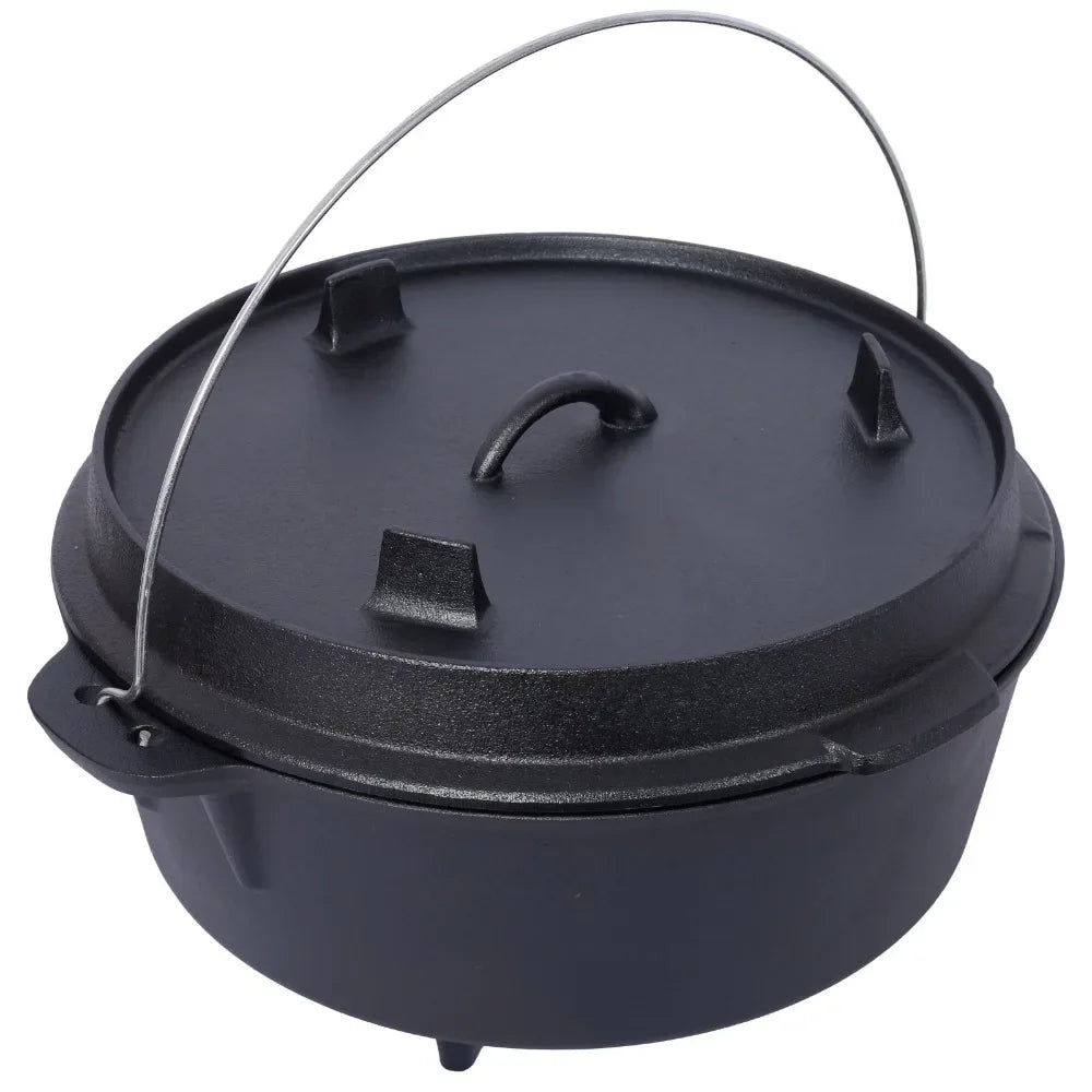 Pre-Seasoned Cast Iron Dutch Oven With Skillet Lid