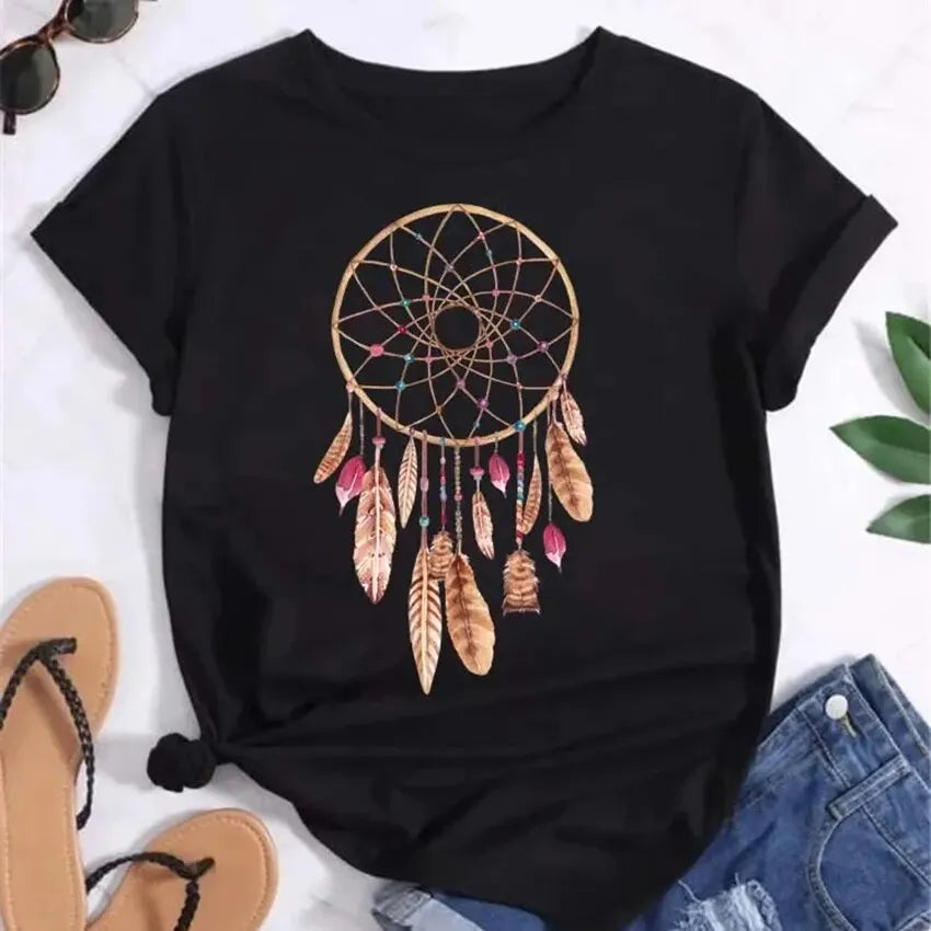 Feather Dreamcatcher Women's Fashion T Shirt