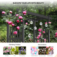 Load image into Gallery viewer, PVC Garden Arbor, Wedding Arch for Ceremony, Trellis for Climbing Plants