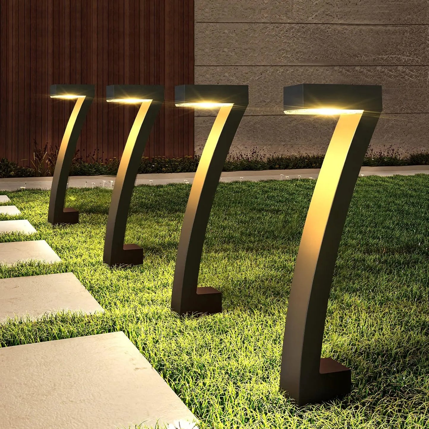 6 Pack Bright Solar Lights, 12 Hr Solar Garden Lights, Auto On/Off for Outside Landscape Path, Yard, Walkway