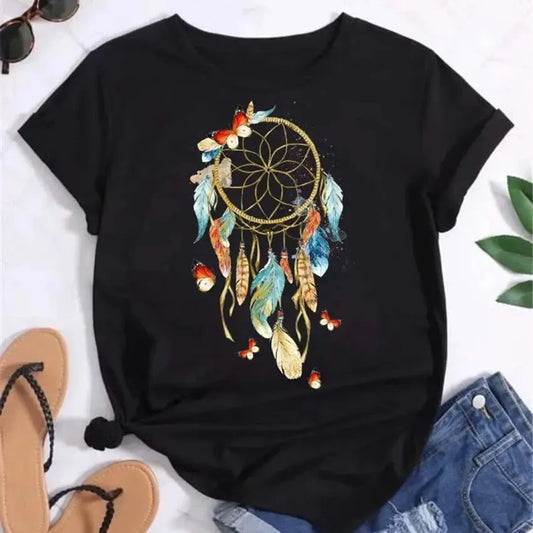 Feather Dreamcatcher Women's Fashion T Shirt