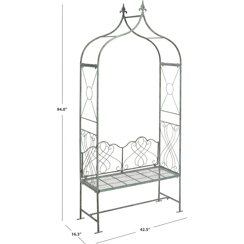Victorian Antique Wrought Iron Garden Arch Arbor