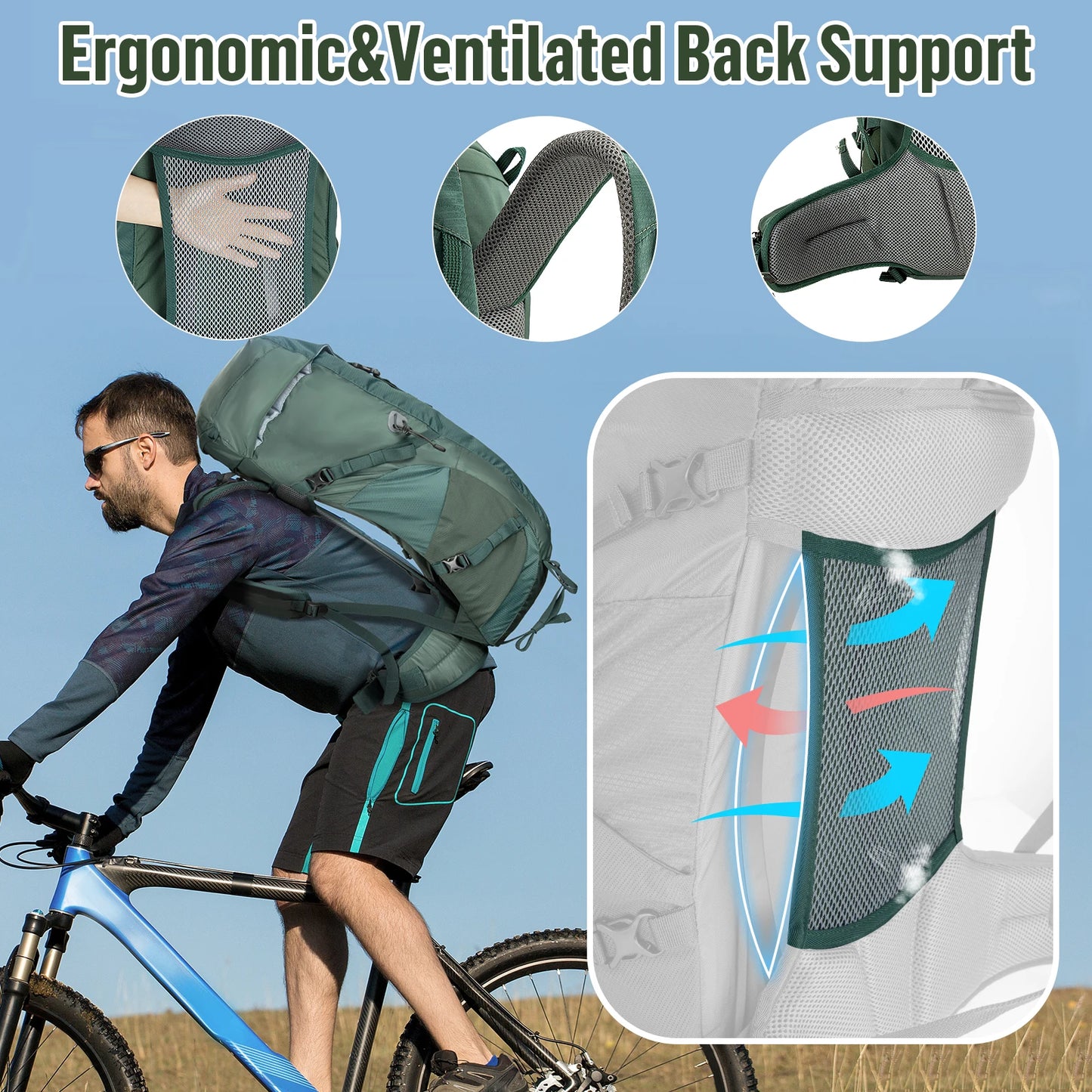 Ultralight Night Cat 30L Hiking Backpack Internal Frame; Fits both Men & Women