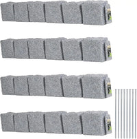 Load image into Gallery viewer, Faux Stone Blocks for Lawn Edging, Flower Beds &amp; Yard Edging – 4 Pack